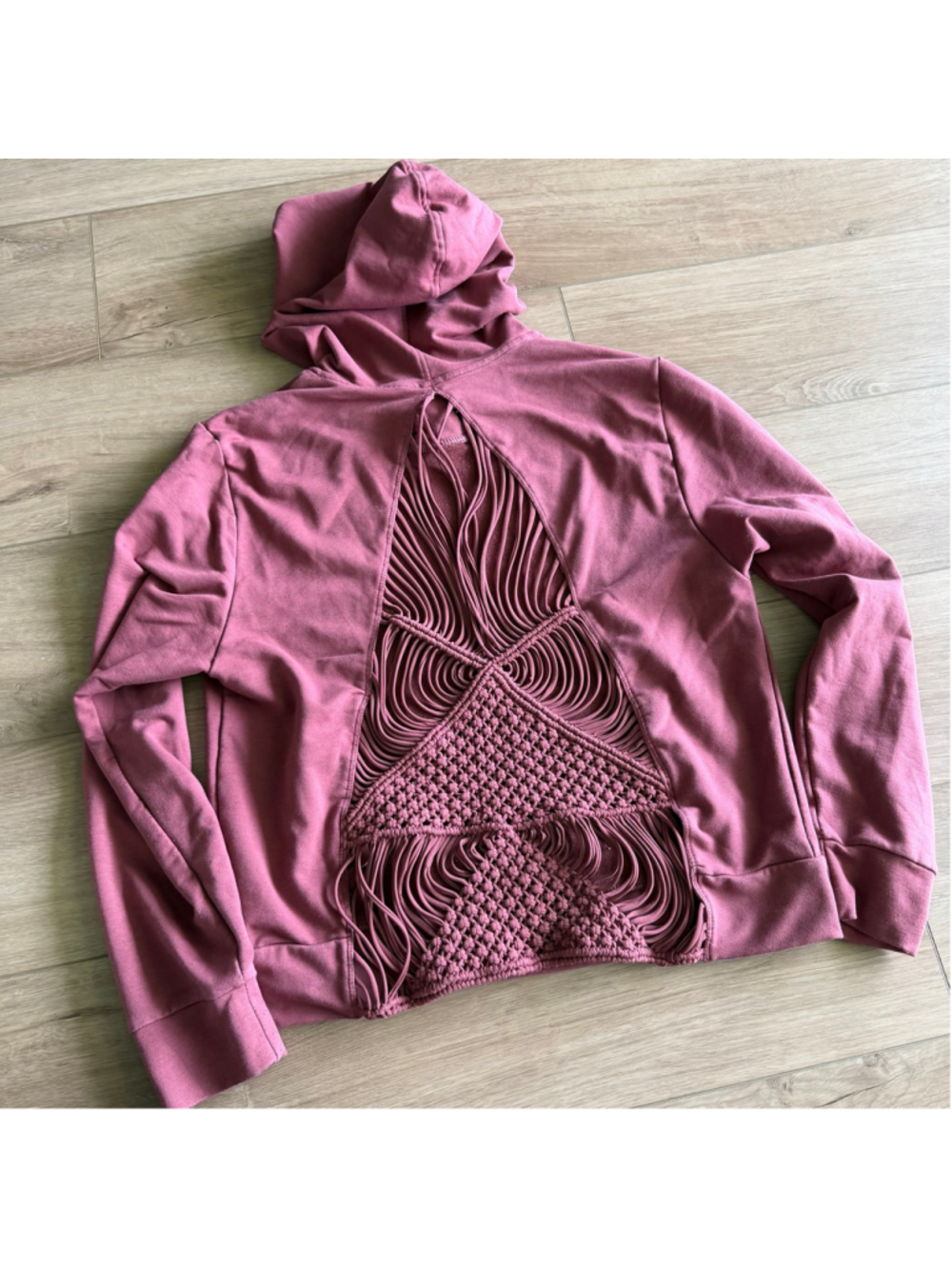 Carbon38 Gili Macrame Mauve Hoodie sz M